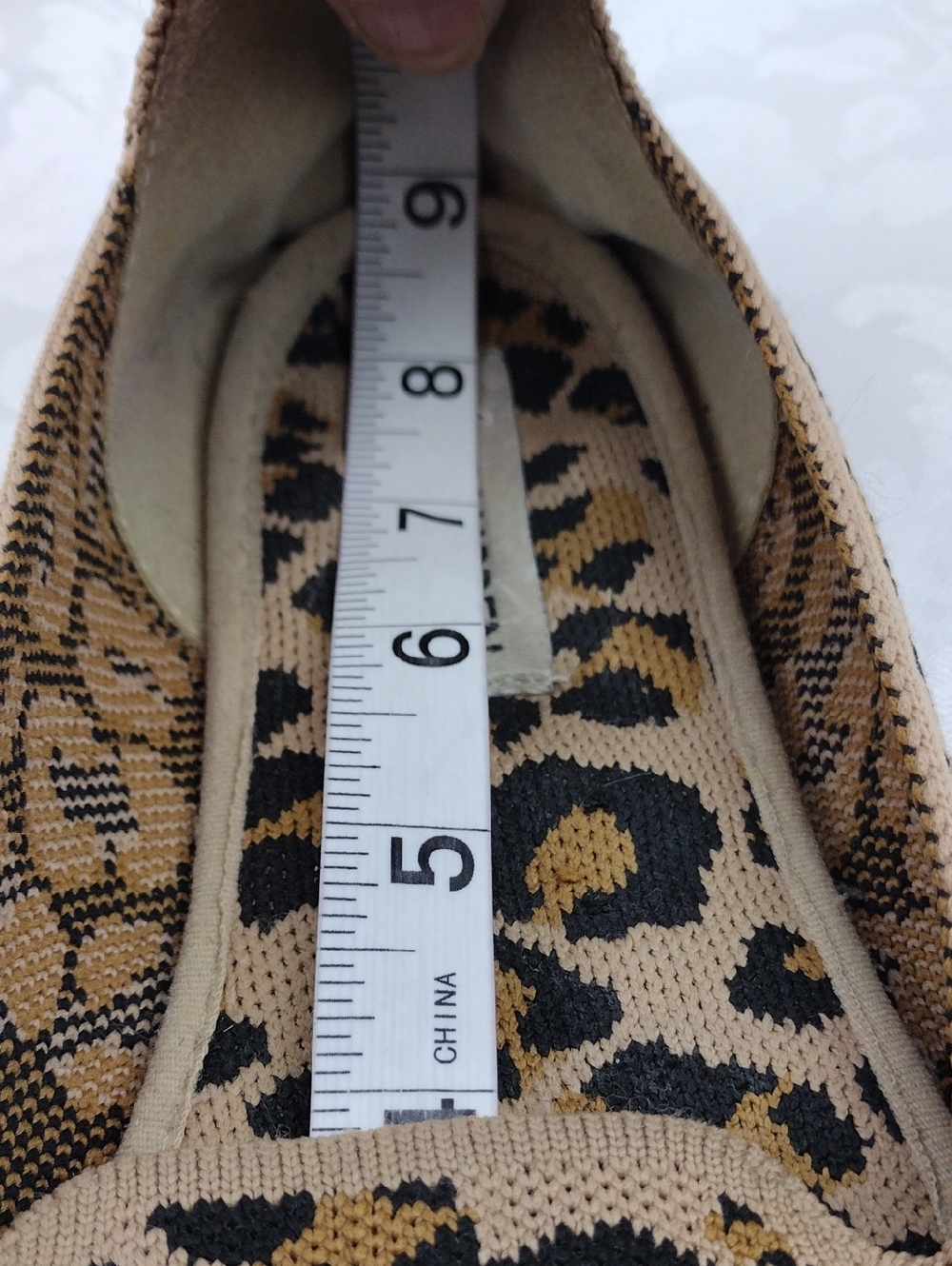 Steve Madden Tan Classic Leopard Print Fabric Upper Almond Toe Slip On Flat Shoe - Picture 14 of 16